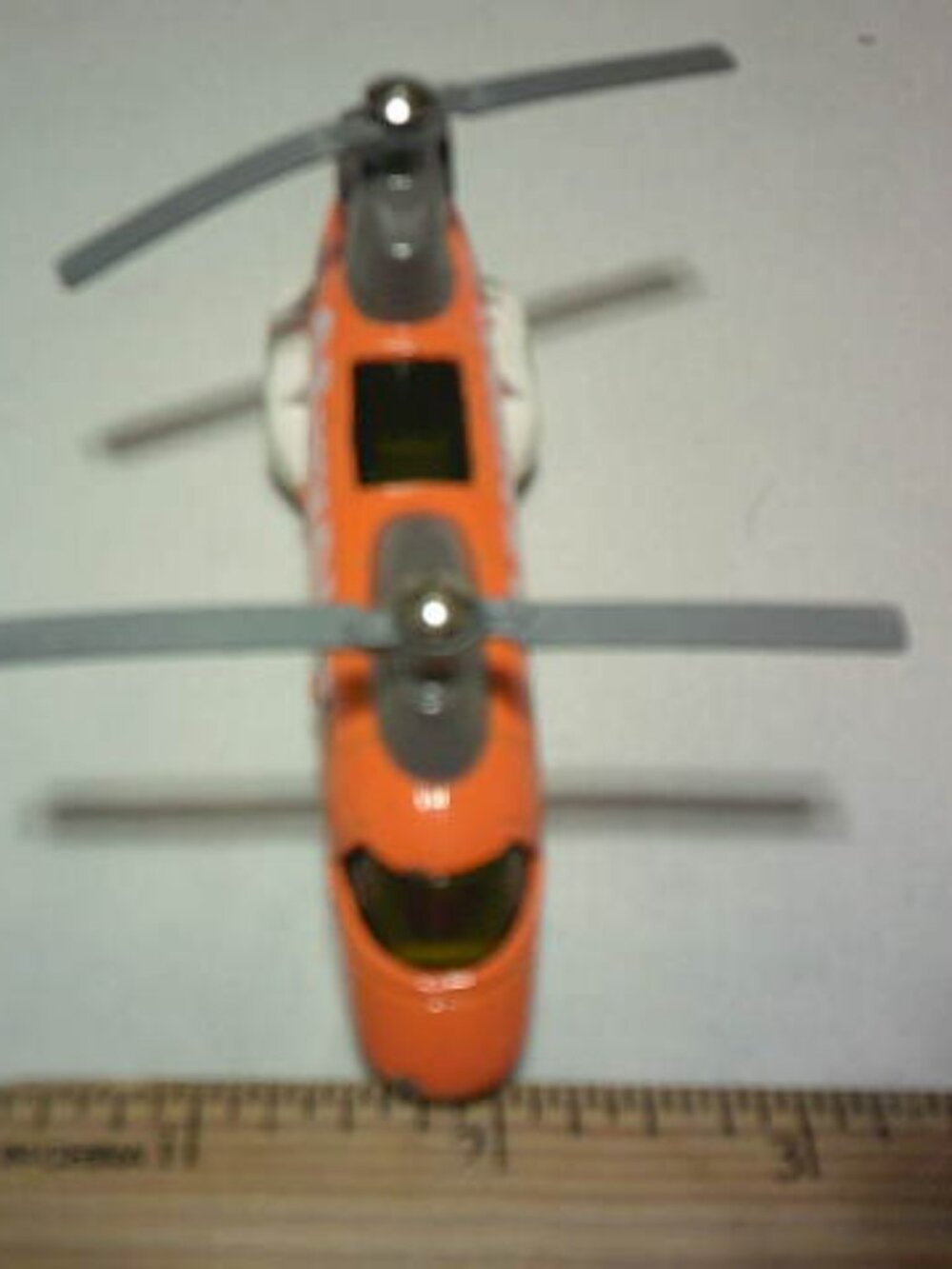 VTG CANYON TOURS DIE-CAST METAL MATTEL MATCHBOX TRANSPORT HELICOPTER ORANGE 4"